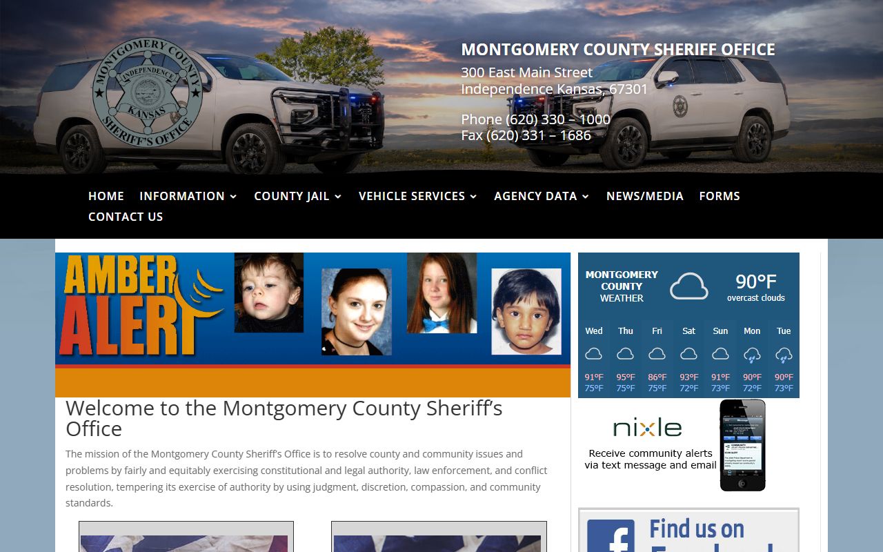 Montgomery County arrest records Sheriff's Office page