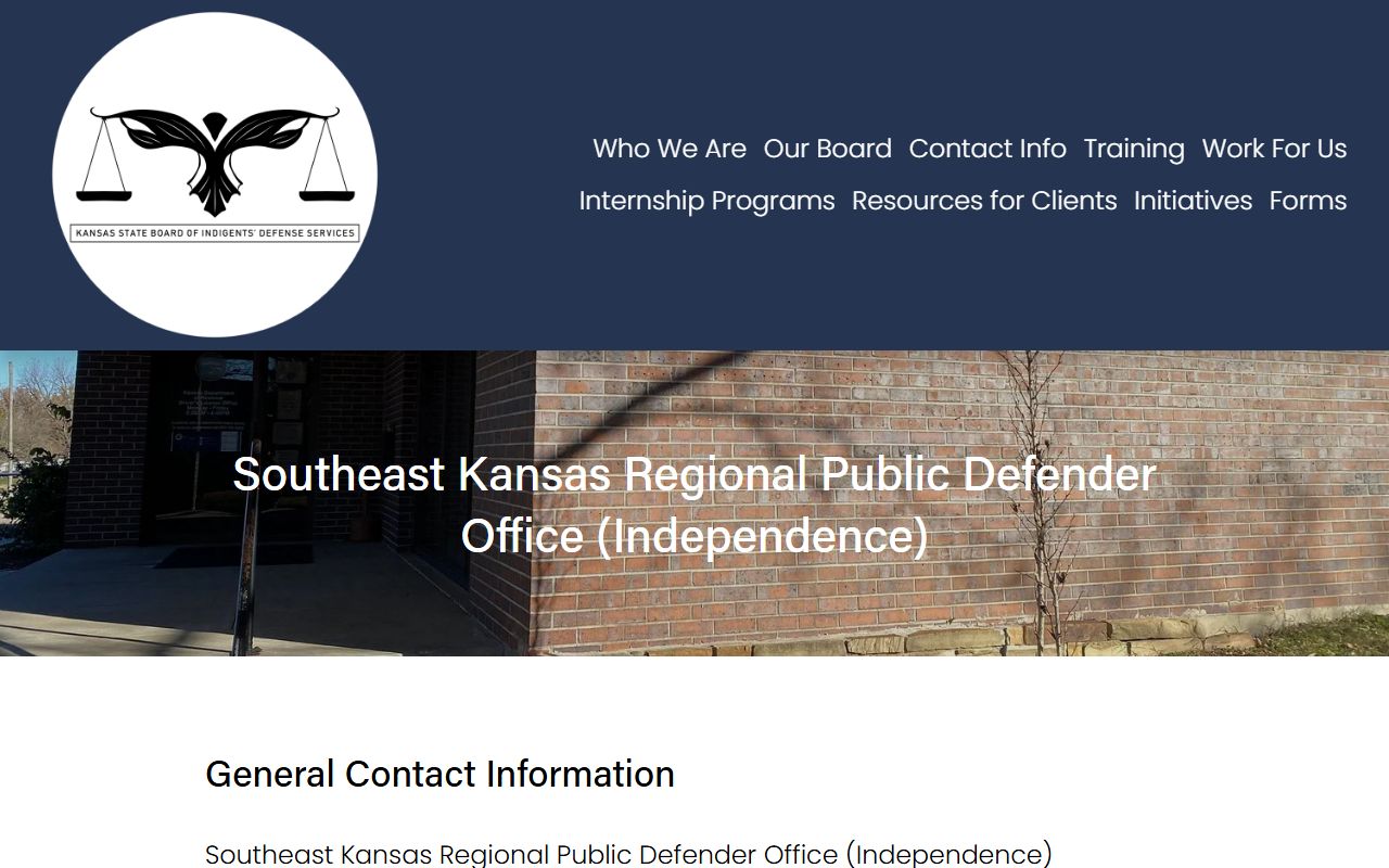 Montgomery County criminal court records Southeast Kansas public defender listing